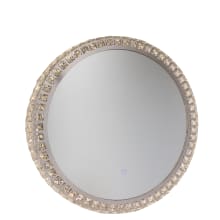 Reflections 24" Round Flat Metal Framed Wall Mounted Mirror