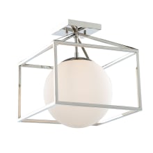 Eclipse 12" Wide Semi-Flush Globe Ceiling Fixture