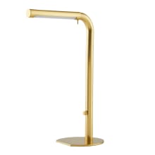 Sadie 20" Tall LED Gooseneck Desk Lamp - Antique Brass