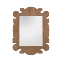 41-1/2" x 32" Rectangle Abaca Framed Wall Mounted Mirror