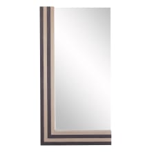 Roxy 40" W x 78" H Rectangular Wood Semi Frameless Bathroom Mirror