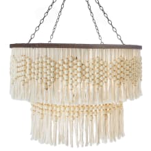 Pippa 8 Light 38" Wide Commercial Beaded Drum Chandelier