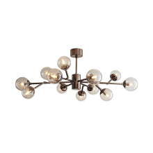 Dallas 48" Chandelier with Smoke Glass Shades