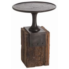 Anvil 18 Inch Diameter Wood Top Iron Bar Table