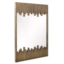 45" x 31" Rectangular Flat Brass Accent Mirror