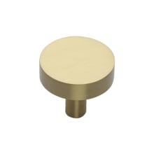 Modern Disc 1-1/2" Flat Mushroom Solid Brass Cabinet Knob / Drawer Knob