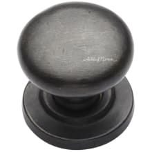 Solid Bronze 1-1/2" Round Mushroom Cabinet Knob with Optional Rose Backplate