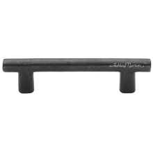 Solid Bronze 3-3/4" Center to Center Rustic Industrial 5-1/4" Smooth Bar Cabinet Pull Cabinet Handle