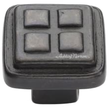 Craft 1-1/4 Inch Square Industrial Modern Cabinet Knob - Solid Bronze