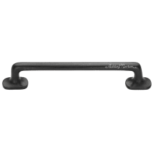 Traditional 6" Center to Center Rustic Industrial Pipe Style 7.25" Cabinet Handle / Cabinet Pull - Solid Bronze