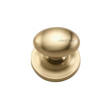 Solid Brass 1-1/4 Inch Oval Egg Cabinet Knob Drawer Knob