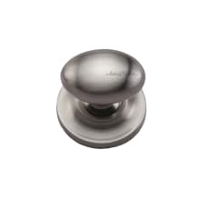 Solid Brass 1-1/2 Inch Oval Cabinet Knob