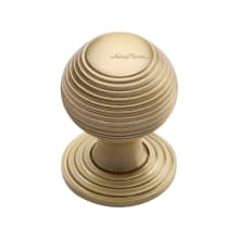 Solid Brass 1-1/4 Inch Round Cabinet Knob