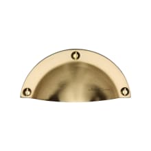Solid Brass 3-3/4" Surface Mount / Front Mount Cabinet Cup Handle / Drawer Cup Pull
