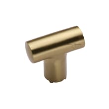 Solid Brass 1-3/8 Inch "T" Bar Cabinet Knob