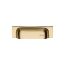 Solid Brass 3-3/4 Inch Center to Center Cup Cabinet Pull