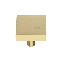 Modern 1-1/4" Square Cabinet Knob from the Solid Brass Collection