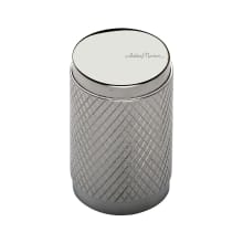 Diamond Knurled Stick 13/16 Inch Cylindrical Button Cabinet Knob from the Solid Brass Collection