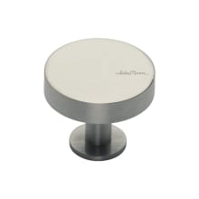 Disc 1-1/2 Inch Mushroom Solid Brass Cabinet Knob with Disc Base