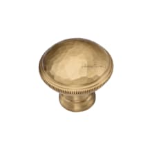Solid Brass Hammered Metal Top 1-1/4 Inch Mushroom Cabinet Knob