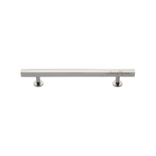 Square Profile 6 Inch Center to Center Bar Cabinet Pull from the Solid Brass Collection