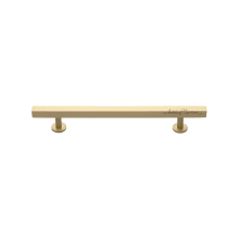 Square Profile 8 Inch Center to Center Bar Cabinet Pull from the Solid Brass Collection