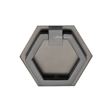 Hex 2-3/8" Solid Brass Modern Industrial Hexagon Cabinet Drop Pull with Hexagon Backplate