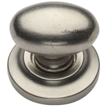 Solid Bronze 1-1/4" Rustic Oval Egg Cabinet Knob / Drawer Knob with Optional Rose Backplate
