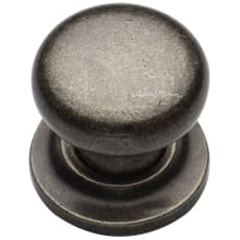 Solid Bronze 1-1/2" Round Mushroom Cabinet Knob with Optional Rose Backplate