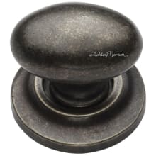 Solid Bronze 1-1/2" Oval Egg Vintage Cabinet Knob / Drawer Knob with Optional Backplate Rose