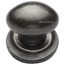 Solid Bronze 1-1/4" Rustic Oval Egg Cabinet Knob / Drawer Knob with Optional Rose Backplate