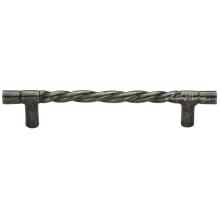 Rope Twist 5-1/2 Inch Center to Center Bar Cabinet Pull - Solid Bronze