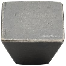 Solid Bronze 1-1/2 Inch Tapered Square Button Cabinet Knob / Drawer Knob