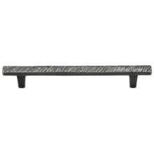 Solid Bronze 3-3/4" Center to Center Rustic Textured Bar Cabinet Pull