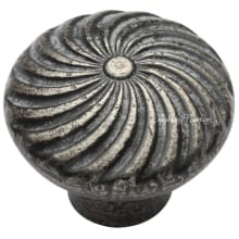 Wheel 1-1/2" Round Spiral Cabinet Knob Drawer Knob - Solid Bronze