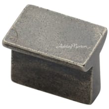 Solid Bronze 1-1/4" Modern Block Rectangular T Cabinet Knob Drawer Knob