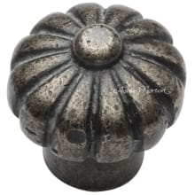 Solid Bronze 1-3/8" Round Flower Cabinet Knob Drawer Knob