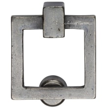 Solid Bronze 1-1/2" Rustic Industrial Square Cabinet Drop Pull