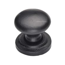 Solid Bronze 1-1/2" Round Mushroom Cabinet Knob with Optional Rose Backplate