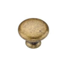 Classic 1-3/8 " Round Mushroom Aged Finish Cabinet Knob / Drawer Knob