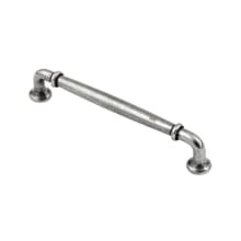 Emma Vintage Pipe Style 8-13/16" (224mm) Center to Center Pewter Cabinet Handle / Drawer Pull with Mounting Hardware