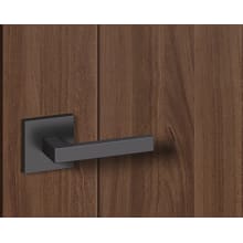 Contemporary Meridian Single Dummy Lever with Square Rose Backplate