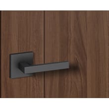Contemporary Meridian Single Dummy Lever with Square Rose Backplate