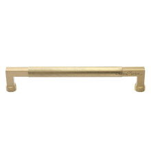 Bauhaus Modern Industrial 13" Knurled Bar Appliance Handle Pull with 12" CTC - Solid Brass