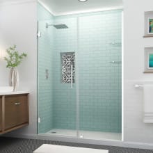 Belmore GS 72" High x 60" Wide Hinged Frameless Shower Door with 28" Door Width and Clear Glass