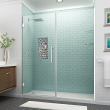 Belmore GS 72" High x 71" Wide Hinged Frameless Shower Door with 35" Door Width and Clear Glass