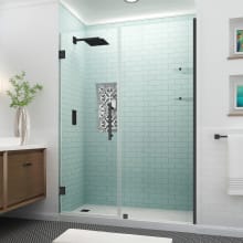 Belmore GS 72" High x 62" Wide Hinged Frameless Shower Door with 24" Door Width and Clear Glass