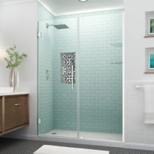 Belmore GS 72" High x 59" Wide Hinged Frameless Shower Door with 29" Door Width and Clear Glass