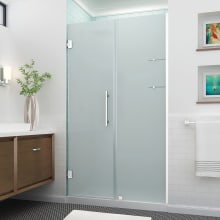Belmore GS 72" High x 44" Wide Hinged Frameless Shower Door with 22" Door Width and Frosted Glass