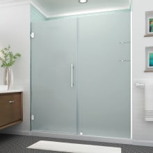 Belmore GS 72" High x 72" Wide Hinged Frameless Shower Door with 38" Door Width and Frosted Glass